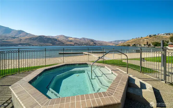 View of adult only hot tub. View of adult only hot tub.