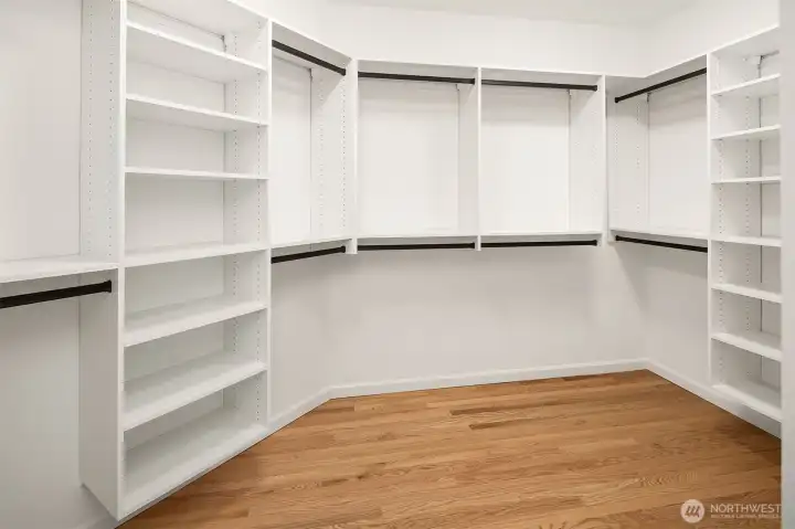 main floor primary closet