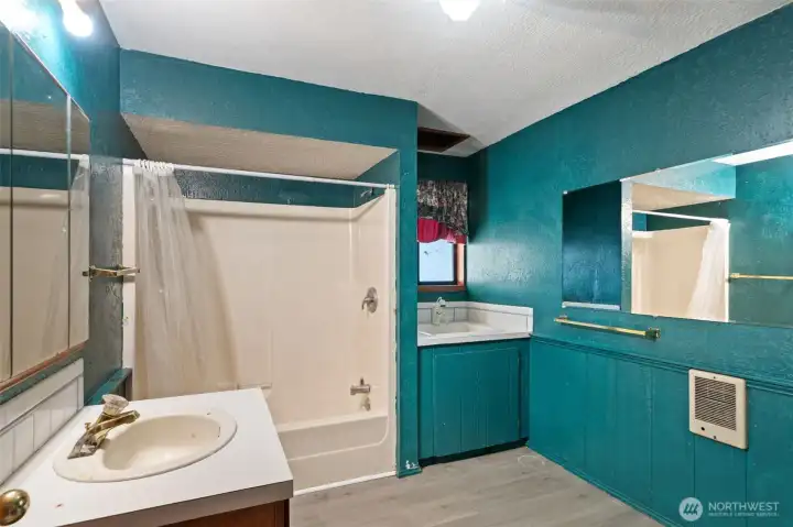 Lower floor full bath