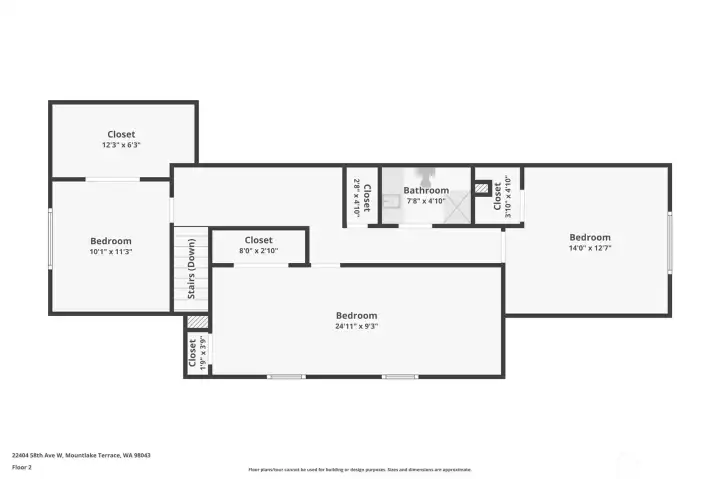 Upper level floorplan
