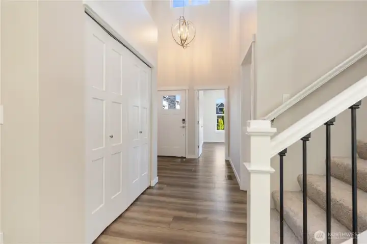 Sophisticated soaring high ceilings with brilliant light