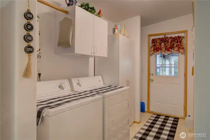 Utility room and back entrance.