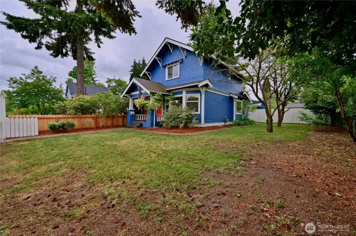 Large front and side yard.