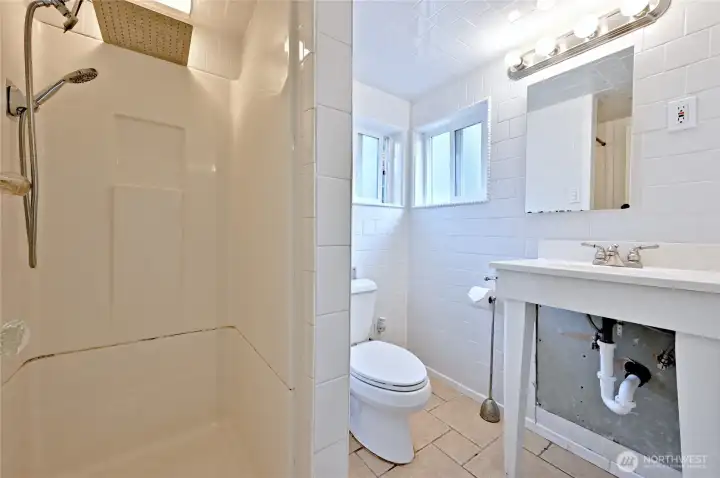 Downstairs bathroom off utility room