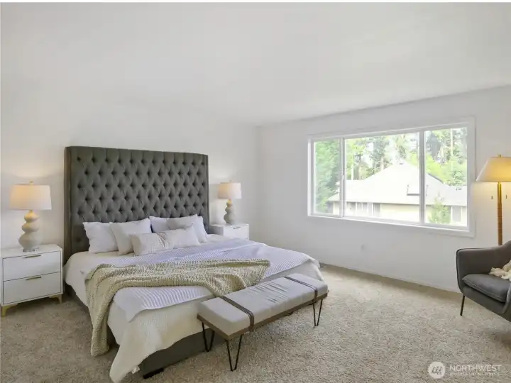 A large primary ensuite designed for ultimate privacy and a peaceful retreat.