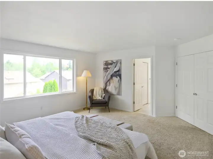 A large primary ensuite designed for ultimate privacy and a peaceful retreat.