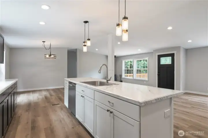 Kitchen with island