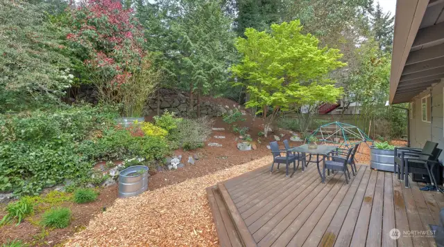 Enjoy the tranquility of this private backyard!