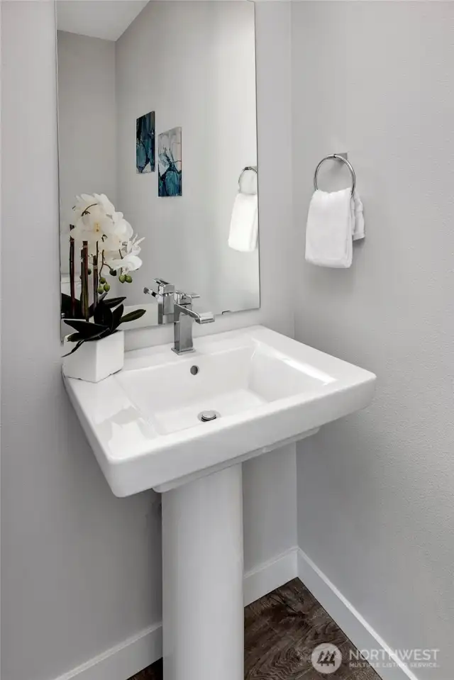 Half bath on main level (photos of lot34, same floorplan)