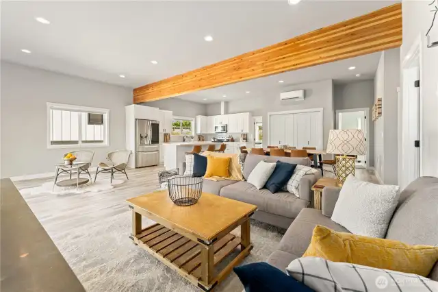 View 1 of the living room just off the kitchen, dining room & sitting area.