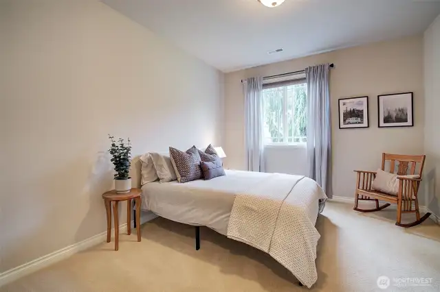 Second level bedroom with closet