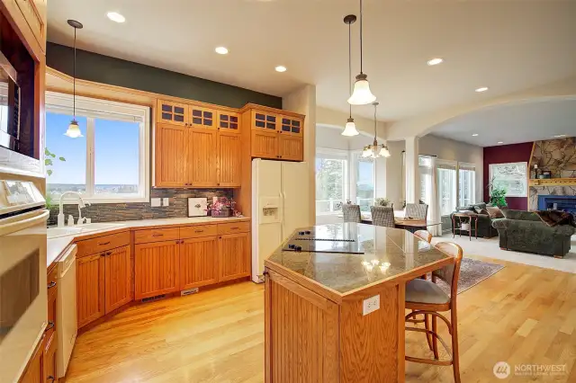 Chefs kitchen comes with all appliances and includes a step-in pantry