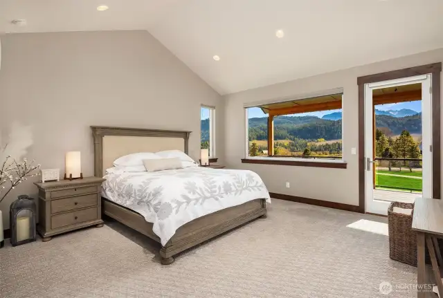 Primary Bedroom, Amazing Views with access to covered deck.