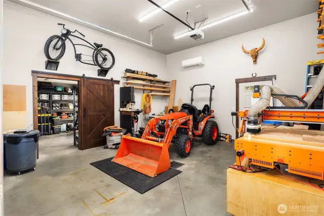 Shop/Garage includes mini splits, extra storage