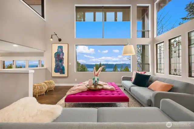 This architectural gem features thoughtfully placed windows throughout, bathing every room in natural light.