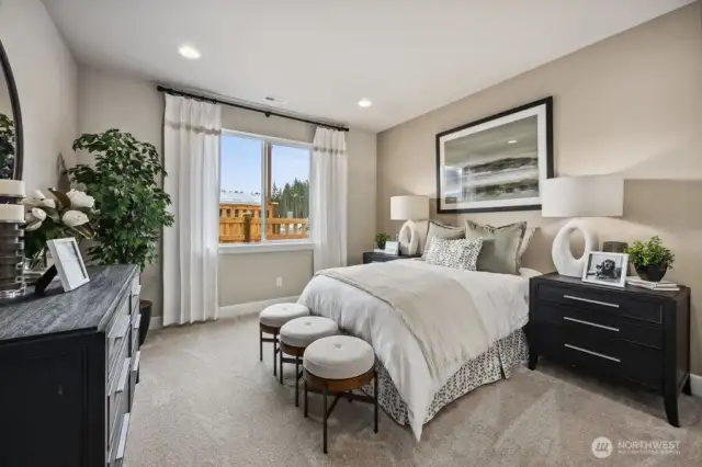 Main floor bedroom - photo of actual home