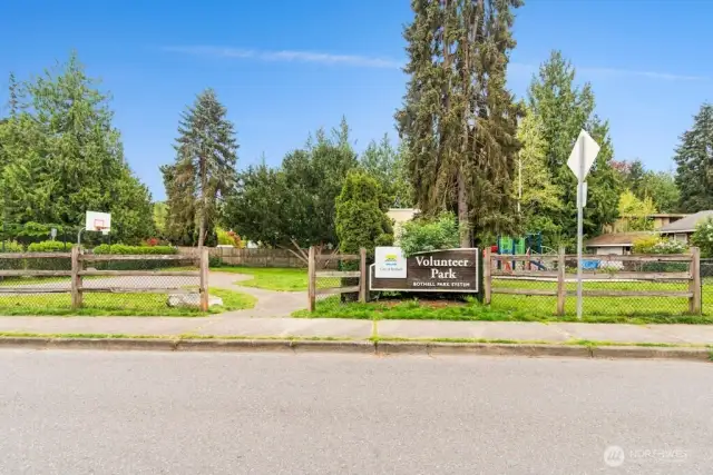 View of the park across the street