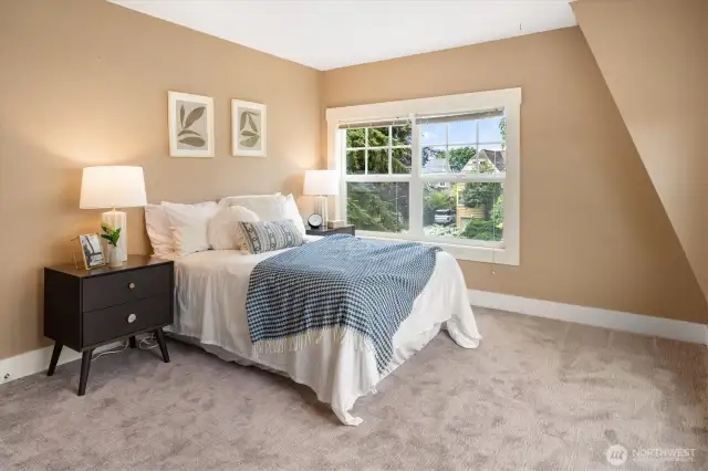 The 2nd upstairs bedroom also has great natural light.