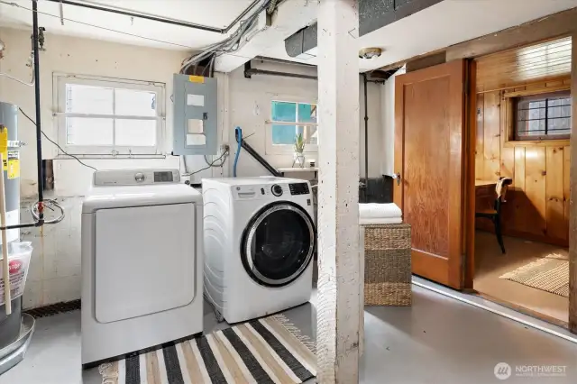 Laundry in the basement.