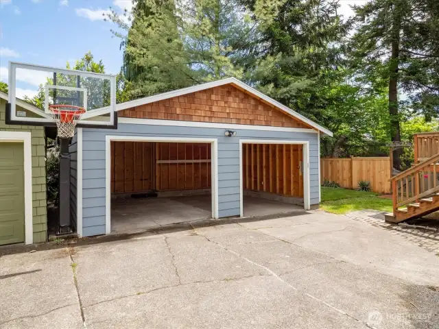 New fully permitted 2 car garage. Rare!