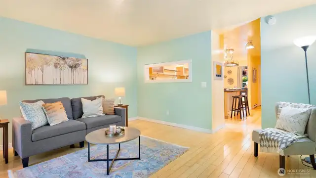 The cozy interior colors of this home make it so warm and inviting, the perfect place to have friends over, or simply relax in peace and quiet on your own.