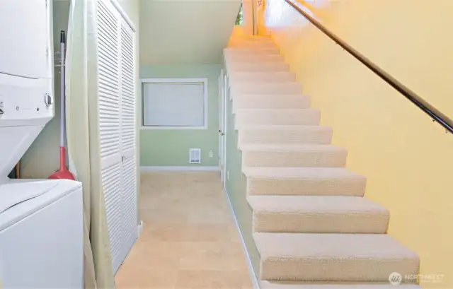 Brand new carpet on the stairs! And cool, easy care beautiful tile flooring throughout the lower level.