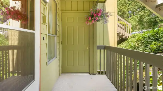 And of course there's a convenient storage space located right outside your front door - tucked neatly on your private front deck for easy access to everyday essentials.