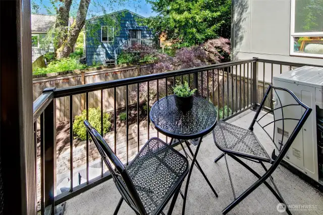 Balcony right off the living room.