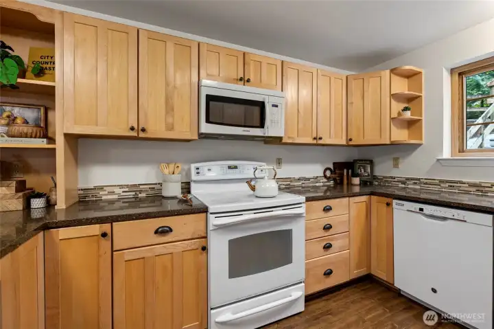 ample cabinetry storage