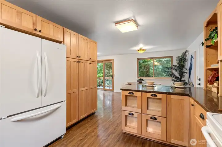 ample cabinetry storage