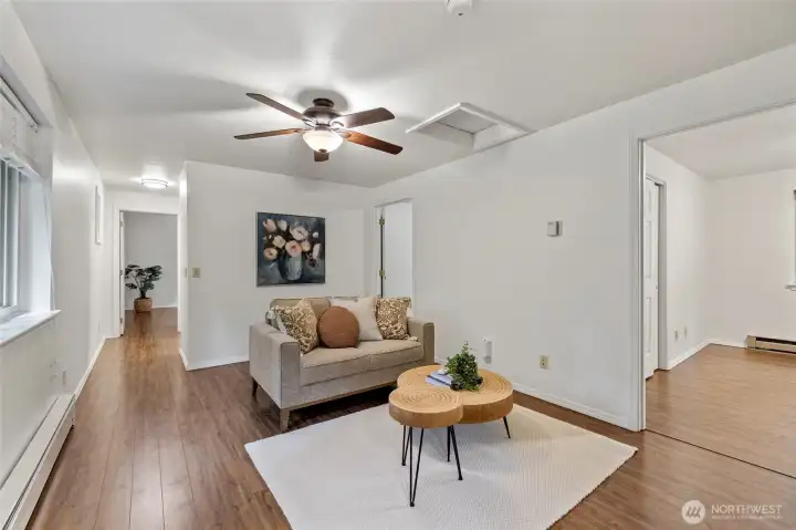 Upstairs living area