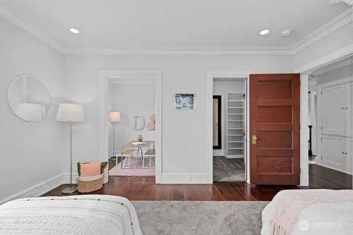 Note the walk-in closet and homework area. Looking for a 3rd bathroom on the 2nd floor ~  one of these spaces could be converted.