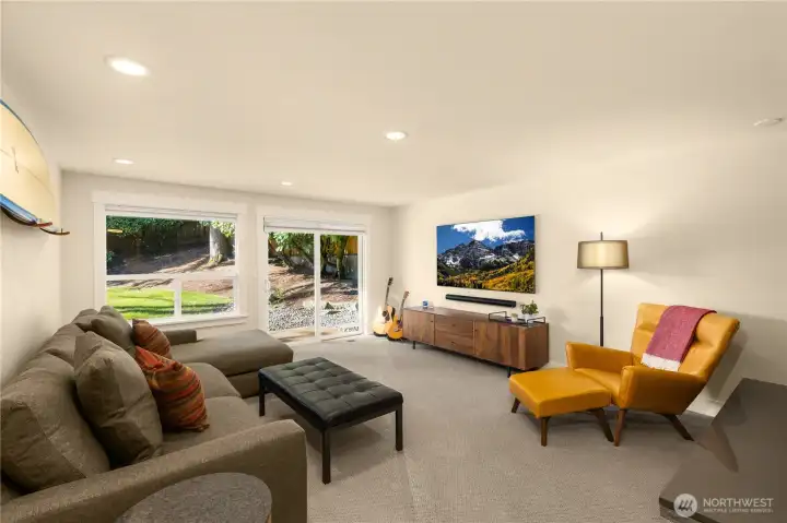 This reimagined Family Room is the perfect spot to relax.