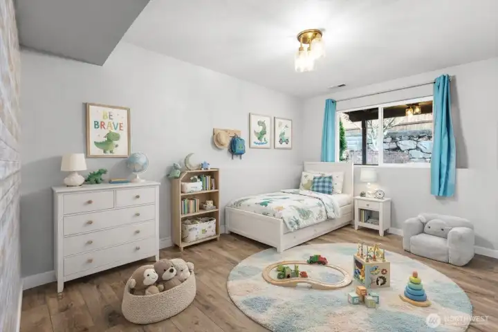 Downstairs Bedroom Virtually Staged