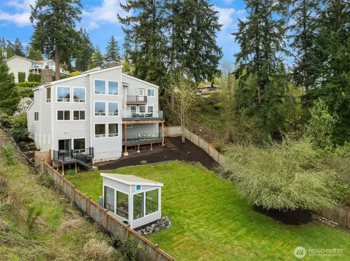 Rear of House and Backyard