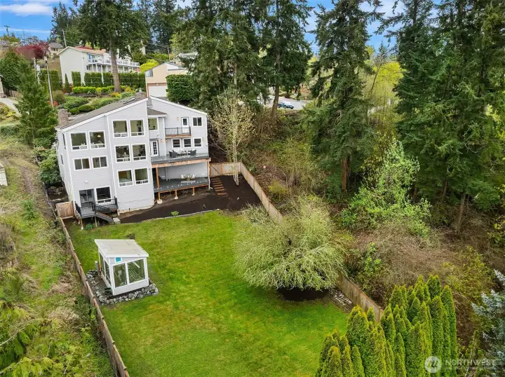 Rear of House and Backyard