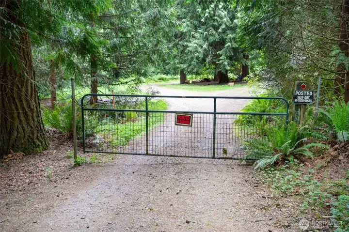Entrance to site for RV hookups