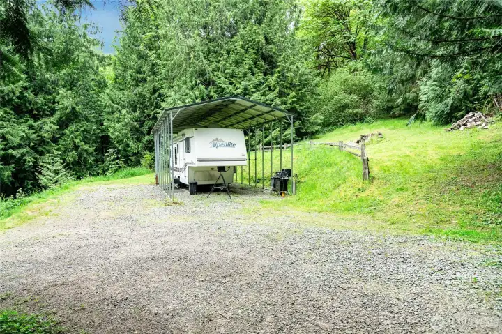 Covered RV Hookup site