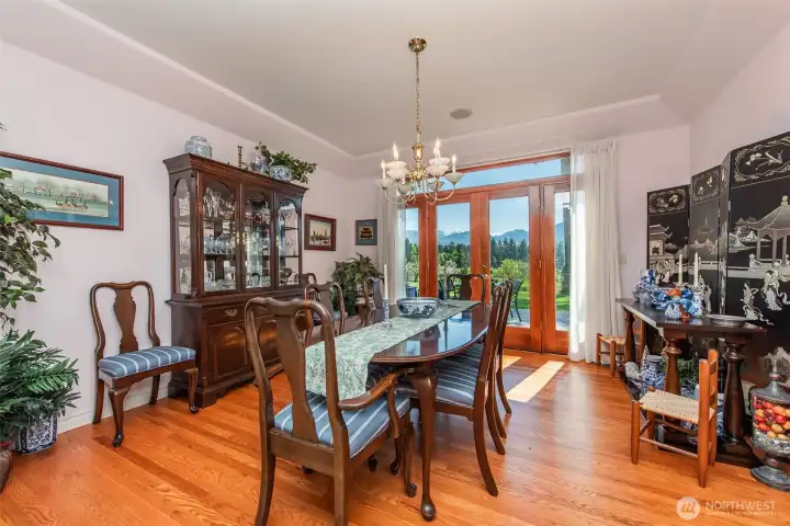 Dining Room with French Doors