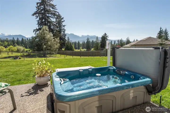 Hot tub with a stunning view