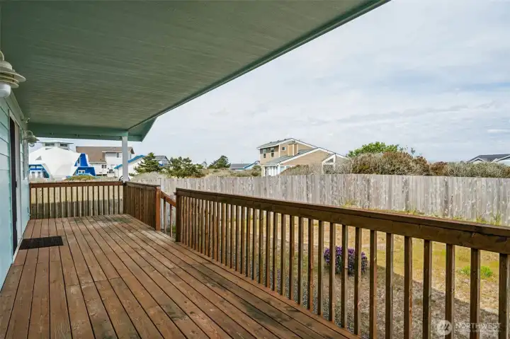 This is the covered back porch deck.