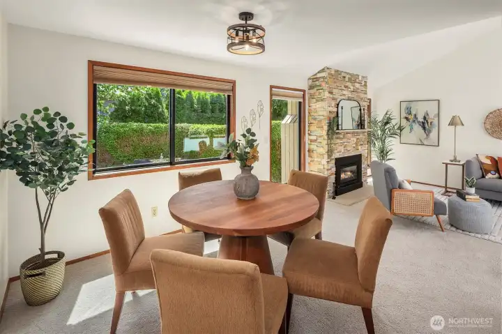 This dining room is fabulous and could be extended when your dinner table needs to accommodate more friends and family!