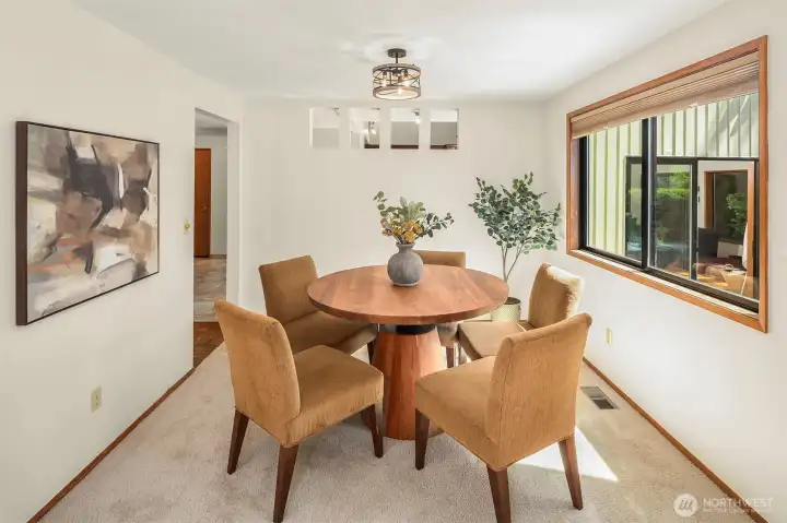 Lovely cutouts throughout this home give a custom feel and let light flow.