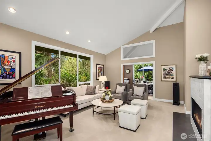 Living room w/piano and entertaining Living room w/piano and entertaining