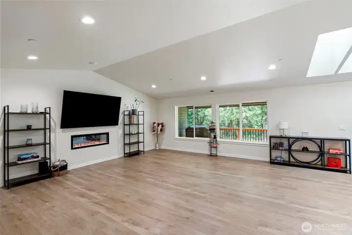 Wide angle of livingroom