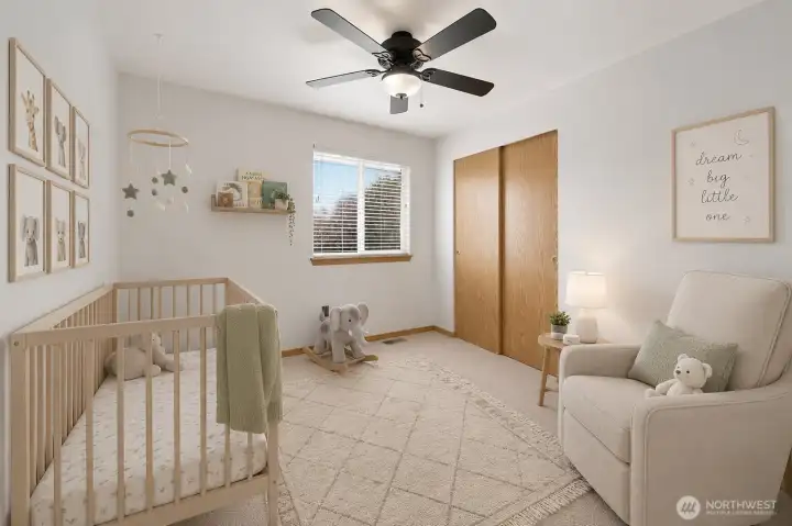 Virtually staged bedroom #2