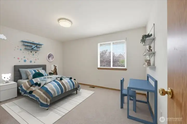 Virtually staged bedroom #3