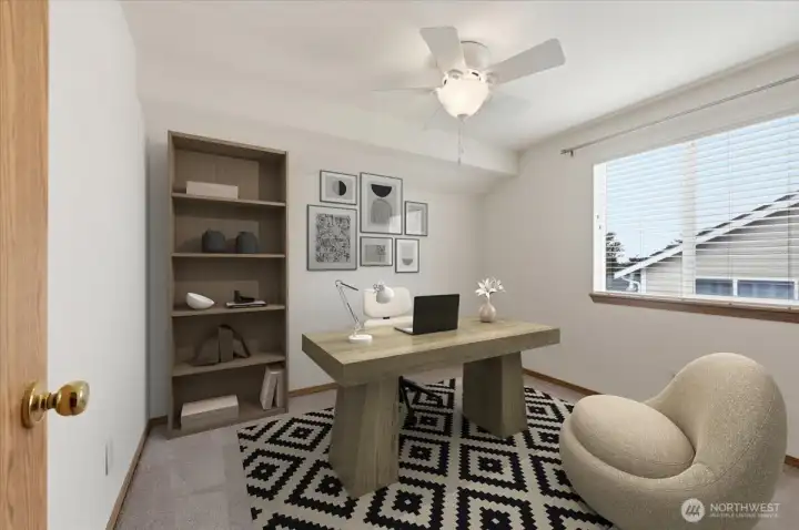 Virtually staged bedroom #4