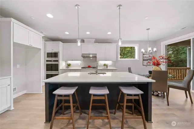 Large Kitchen Island with eating space