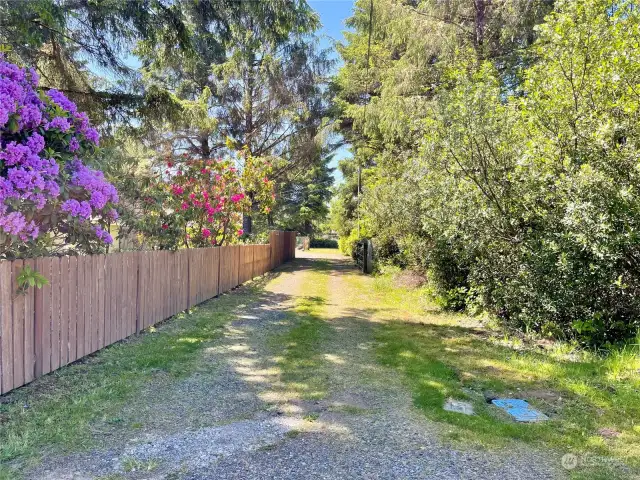 Driveway to the home.